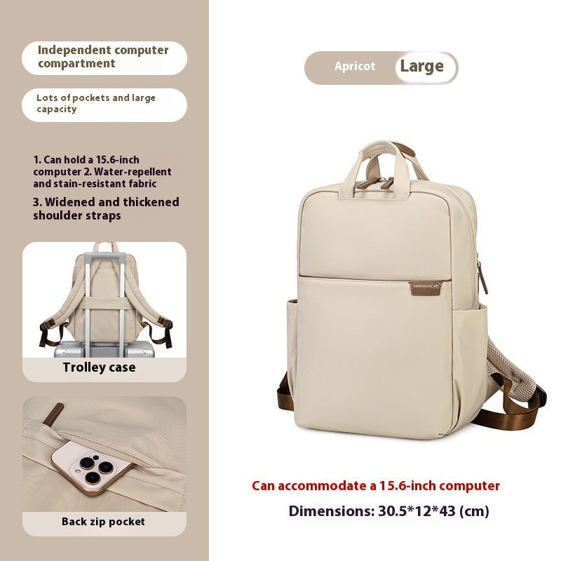 Simple Canvas Travel Large Capacity Women's Backpack