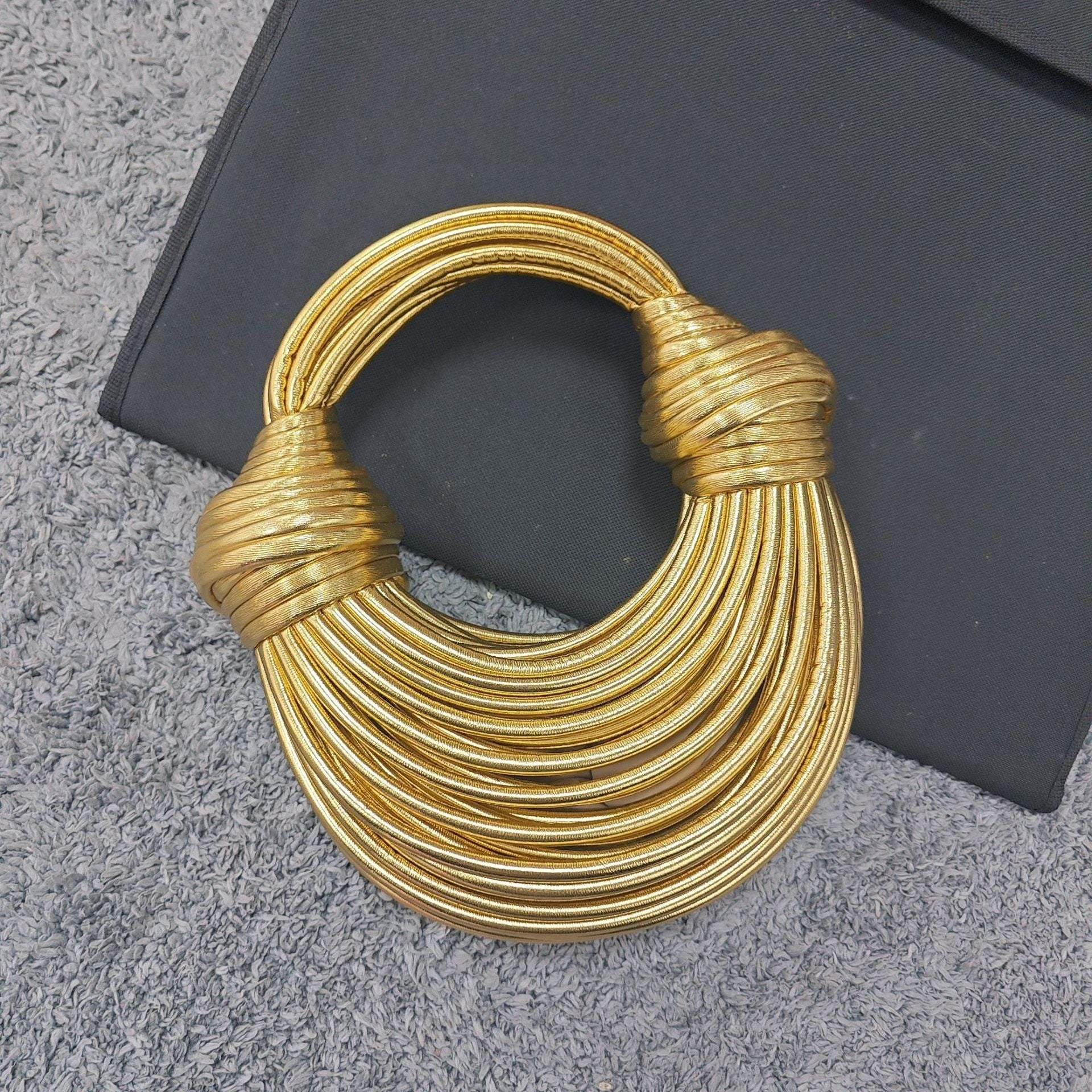 Instafamous Metal Noodles Underarm Bag Fashion Shiny Surface