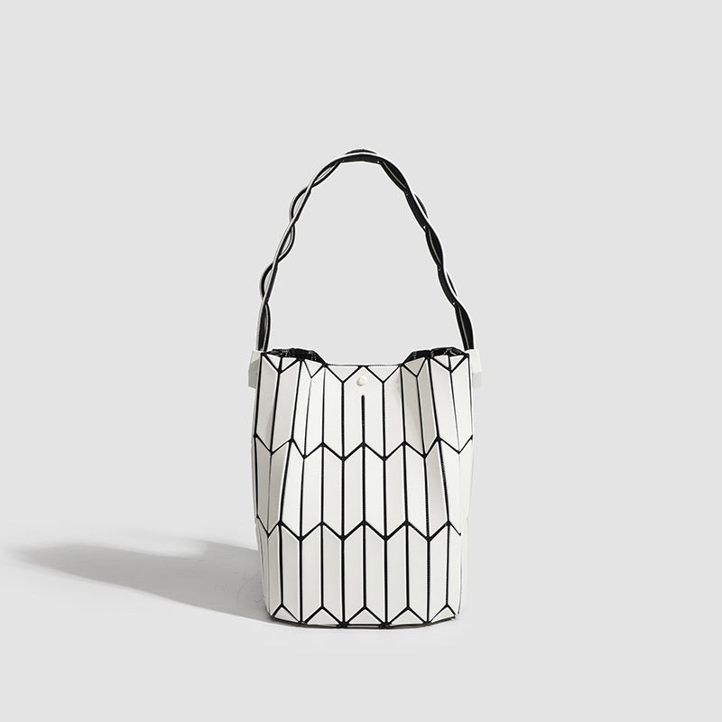 Geometric Rhombus Color Matching Shoulder Bag