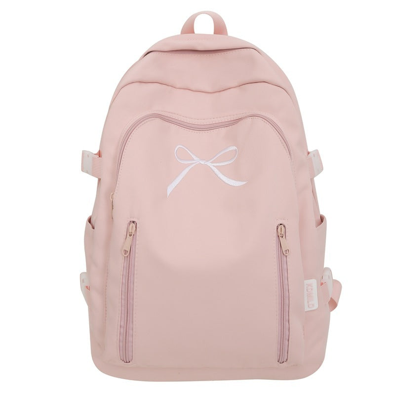 Large Capacity Girl Bow Backpack With College Style
