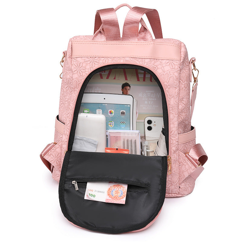 Women's Casual Backpack With Soft Texture