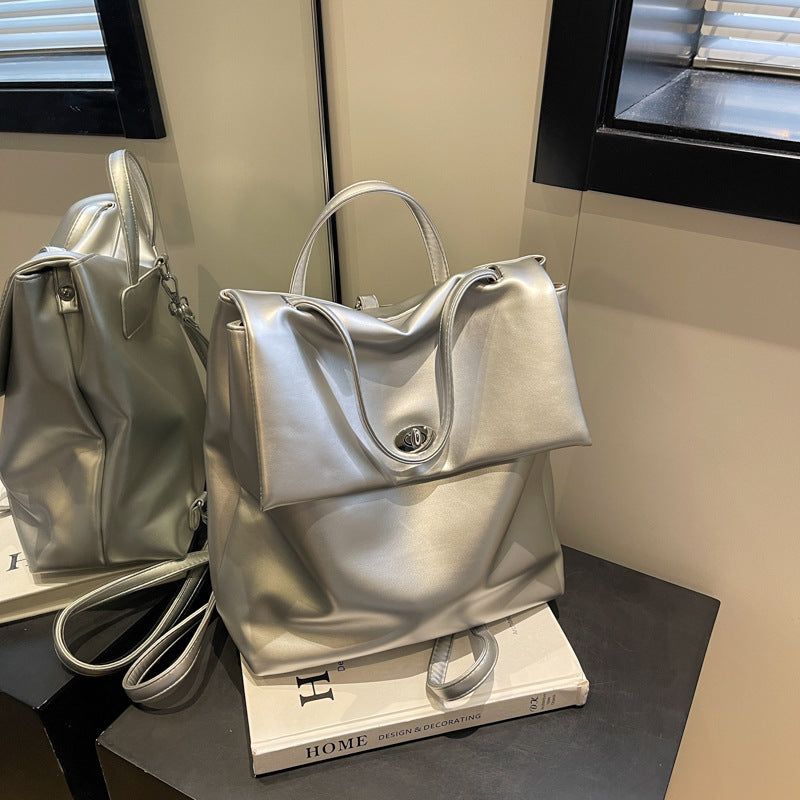 Retro Large Capacity Women's Backpack New All-match Commute Backpack