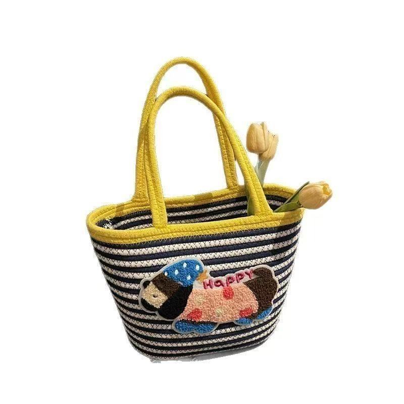 Sausage Dog Cute Dopamine Texture Woven Bag