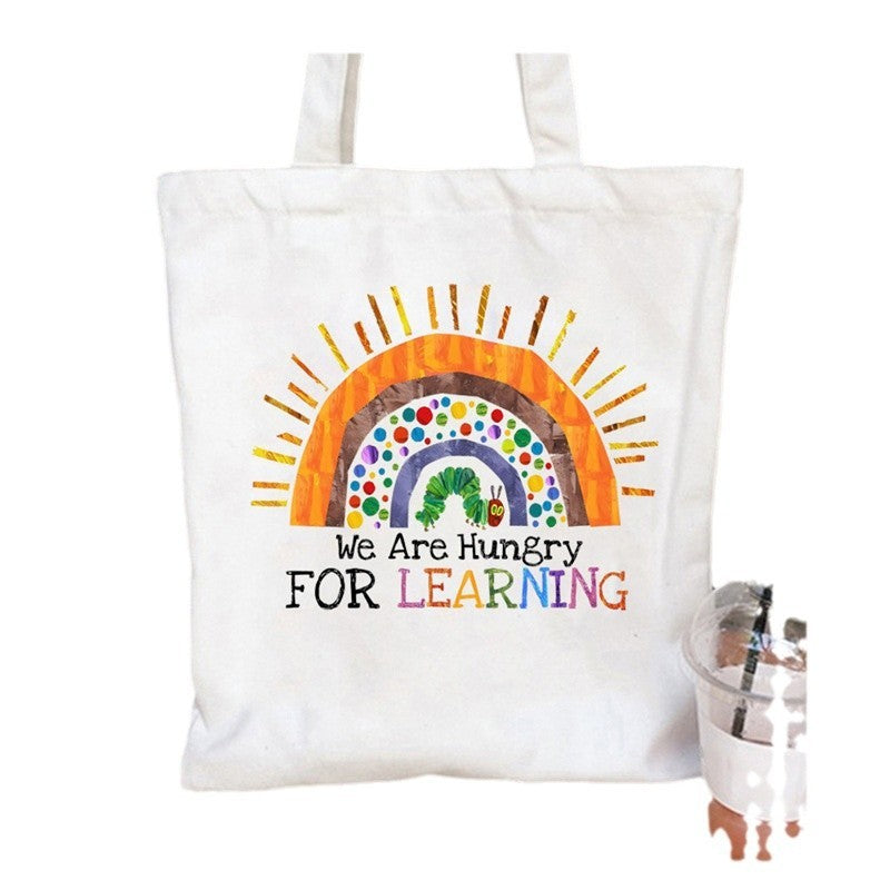 Creative All-match Printed Cute Portable Canvas Bag