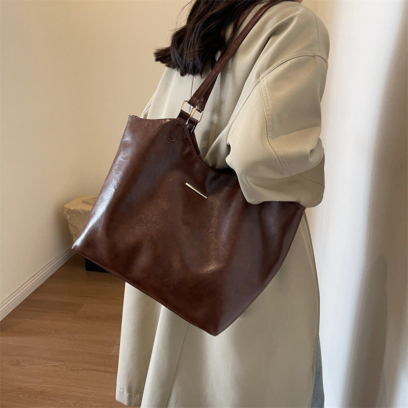 Fashionable Large-capacity One-shoulder Underarm Bag Advanced Sentong Qintut