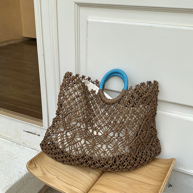 Minority All-match Hollow Handmade Straw Bag