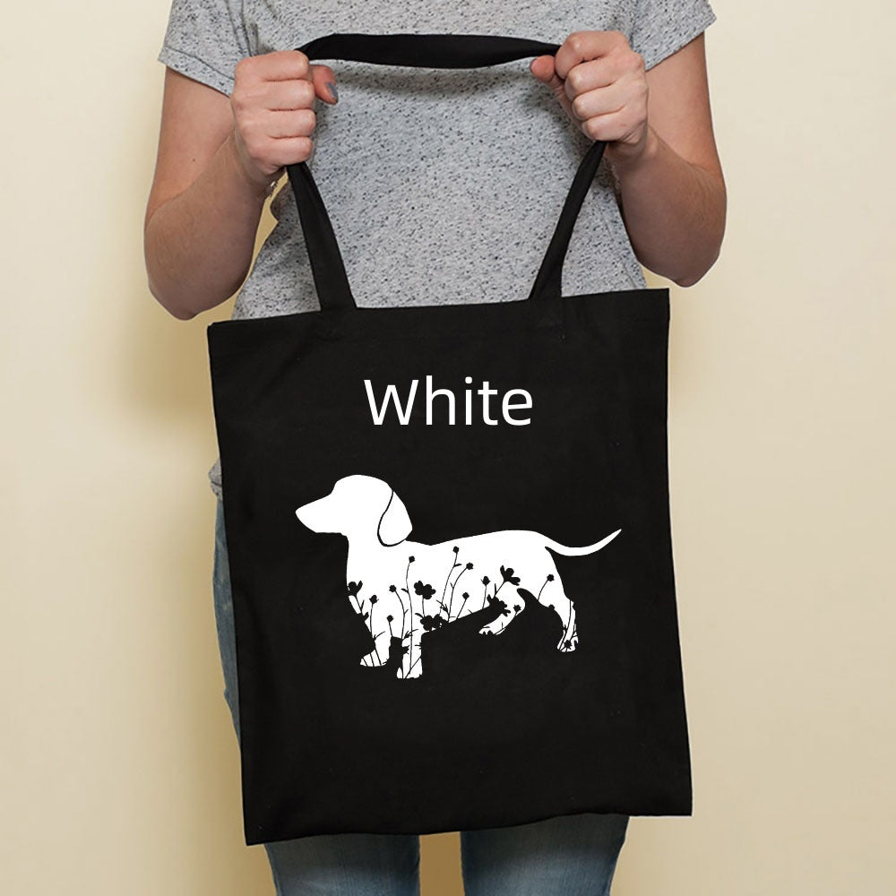 Sausage Cute Pet Dog Printed Canvas Bag