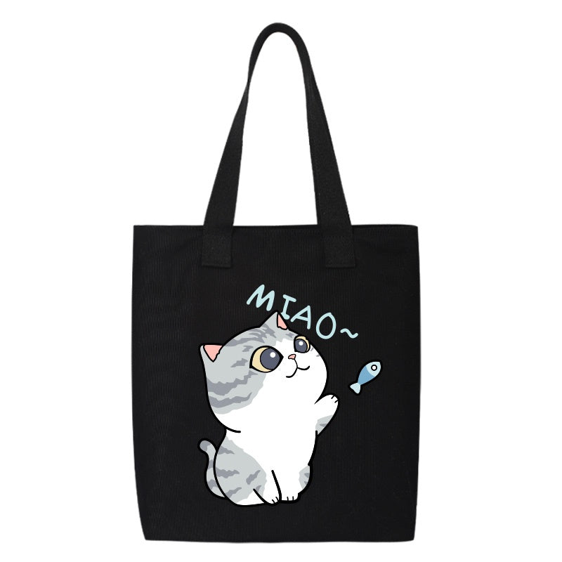 Shiba Inu Male And Female Shoulder Bag Canvas Large Capacity