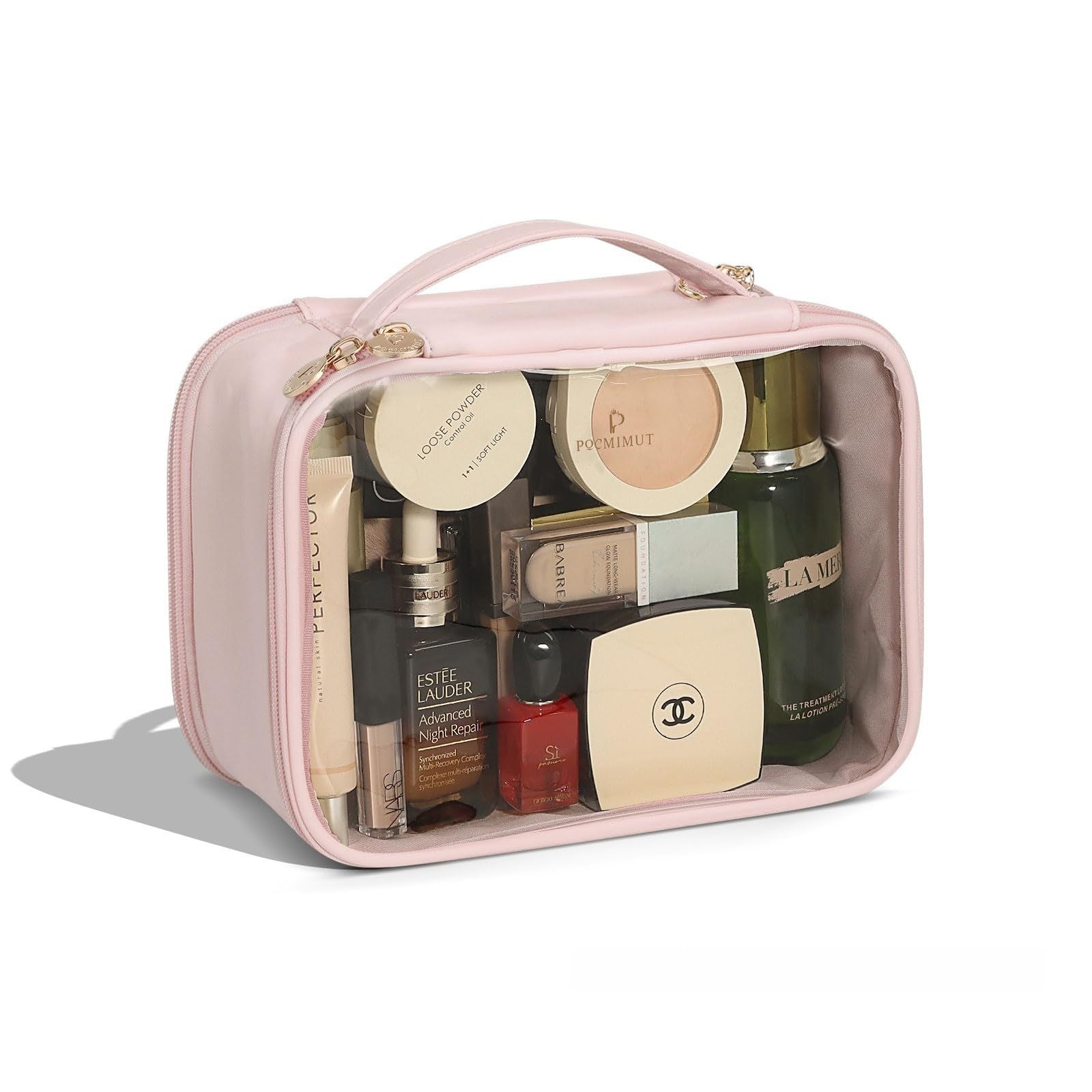 Leather Transparent Cosmetic Bag Travel Essential