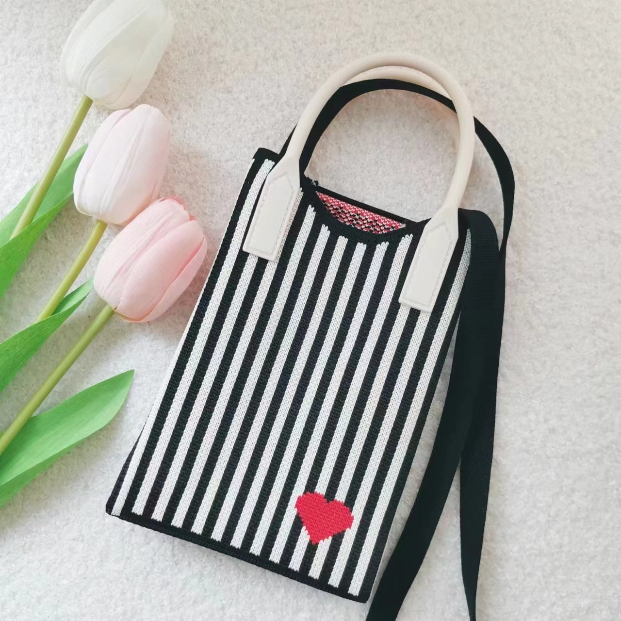 Women's Crossbody Small Cute And Lightweight Four Seasons Striped Handbag