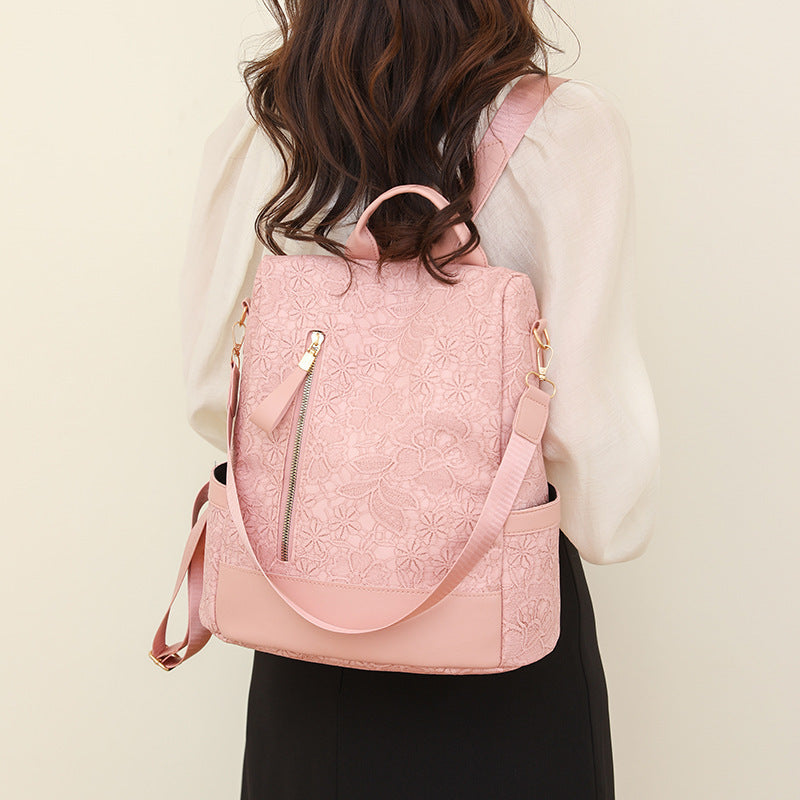 Women's Casual Backpack With Soft Texture