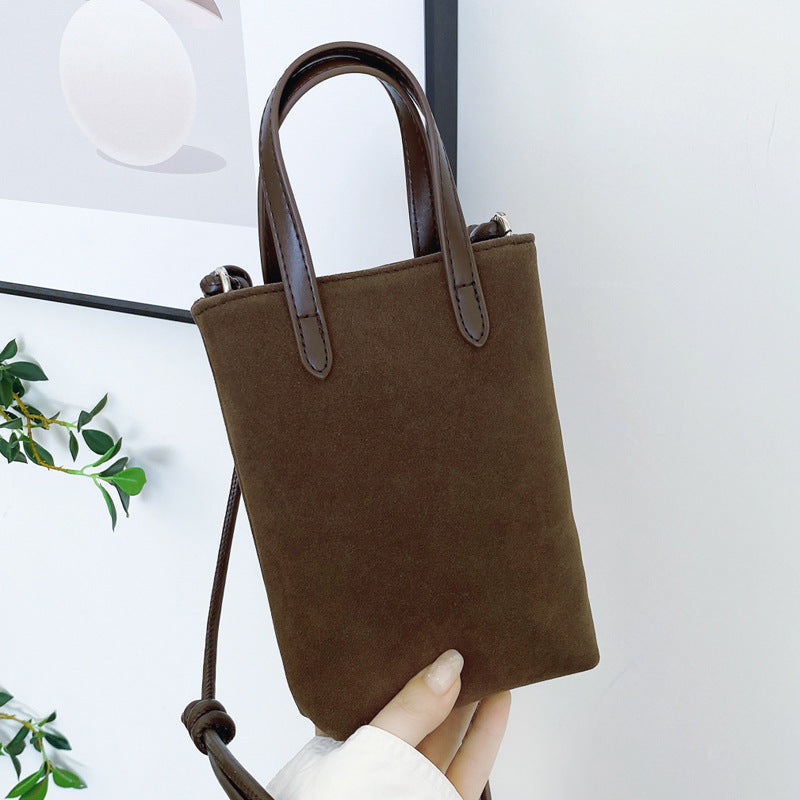 Flowing Water Bucket Contrast Color Leopard Print Fashion Messenger Bag