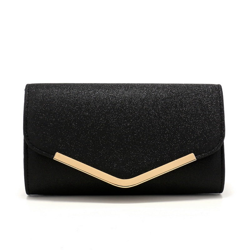 Frosted Sequins Light Luxury Dinner Bag High-grade Metal Decoration