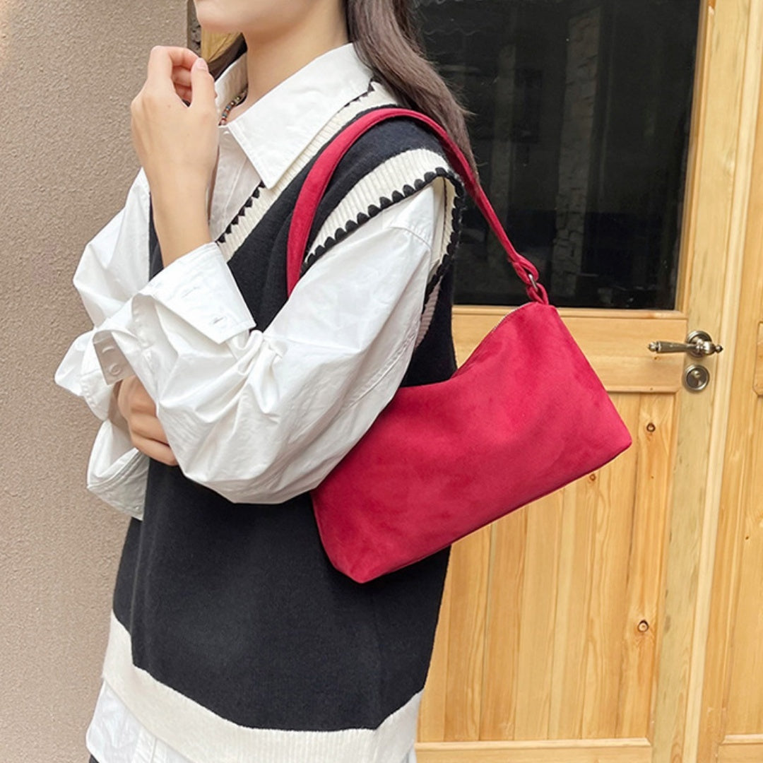 New High-grade Retro Small Square Suede Bag For Women
