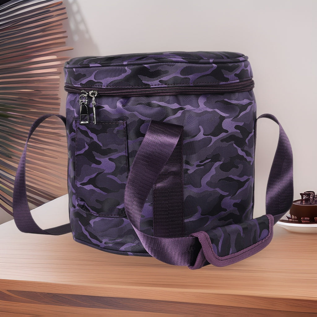 Oxford Cloth Purple With Patterns Himalaya Bowl Music Bowl Crystal Bowl Portable Tote