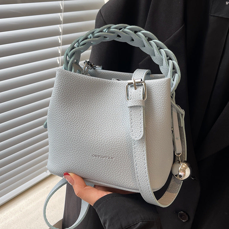 One-shoulder Crossbody Design Portable Bucket Bag
