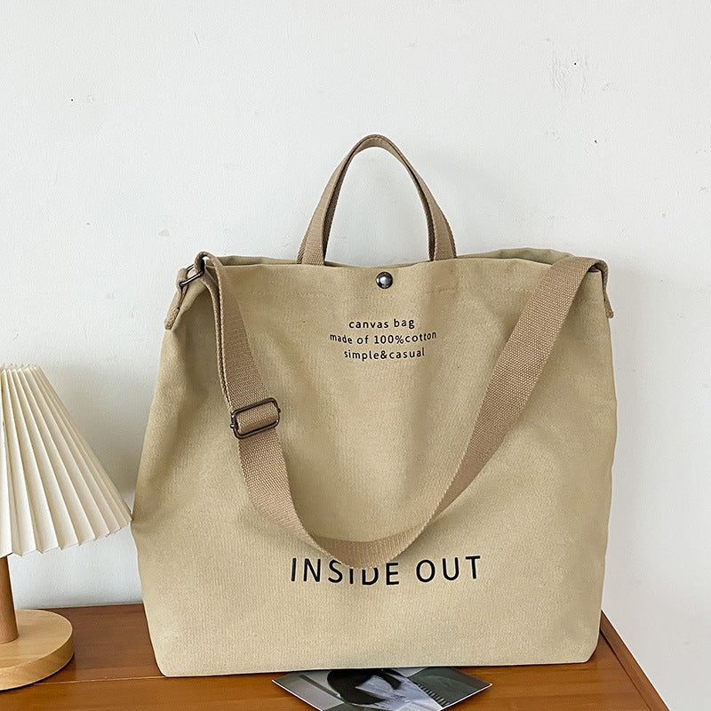 Crossbody Washed Canvas Thickened Handbag