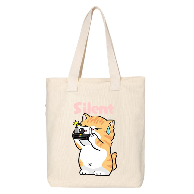 Shiba Inu Male And Female Shoulder Bag Canvas Large Capacity
