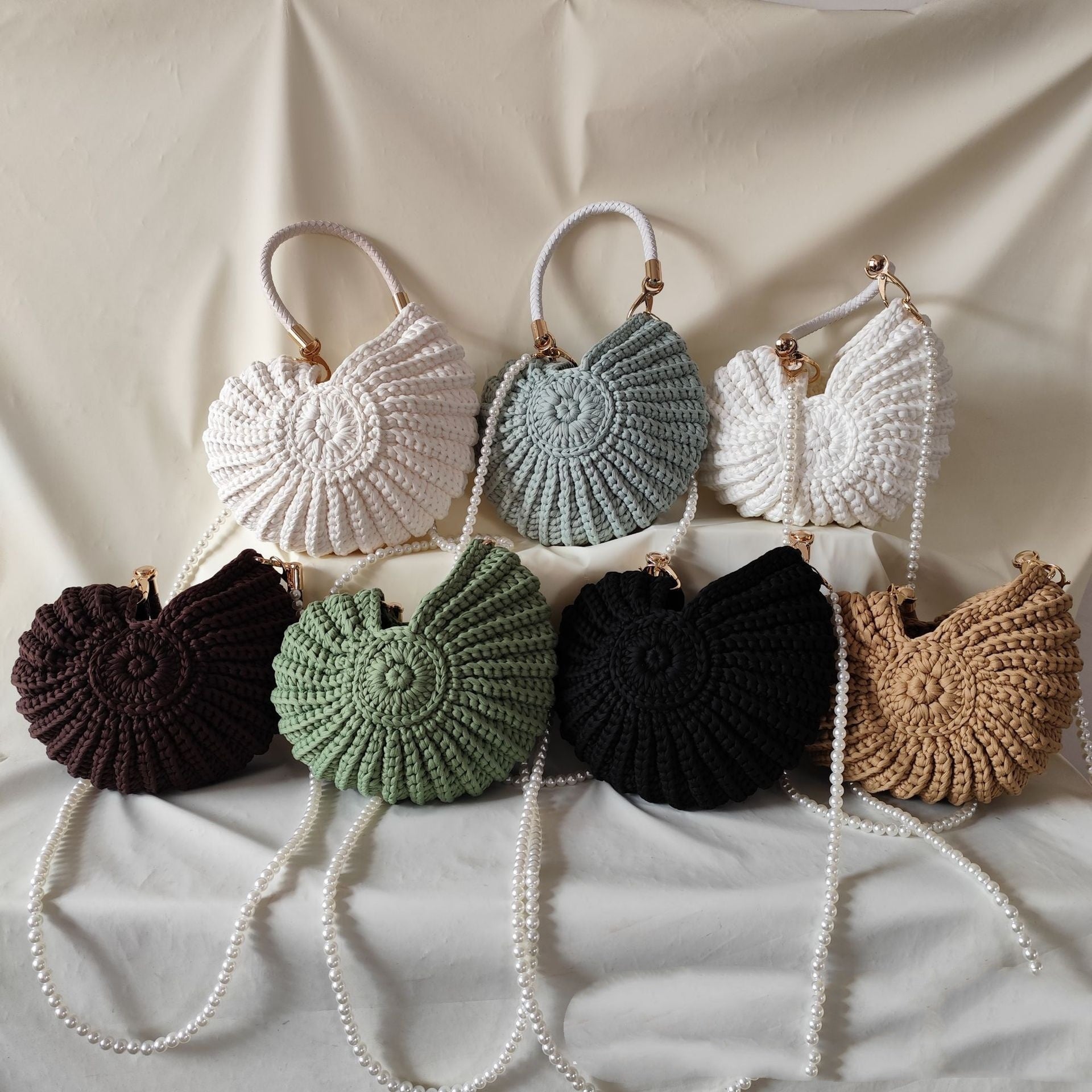 New Handmade Woven Pearl Chain Candy Color Fashion