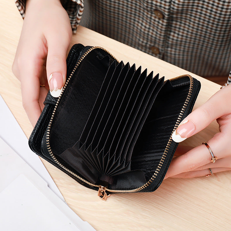 Women's Lychee Pattern Organ Short Wallet