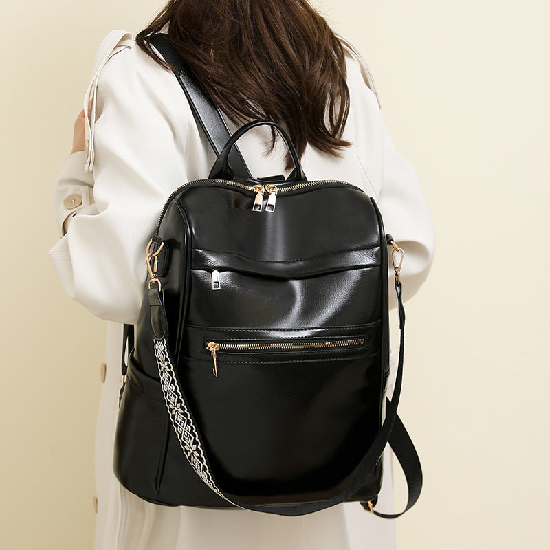 Retro College Students' Backpack Trendy High-end Sense