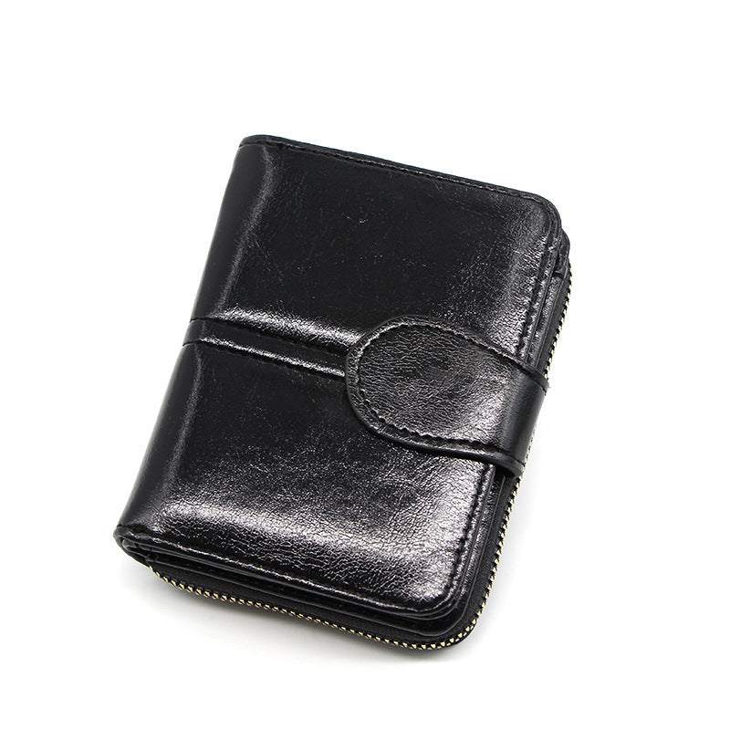 Wallet Short Solid Color Multi-card-slot Card Holder