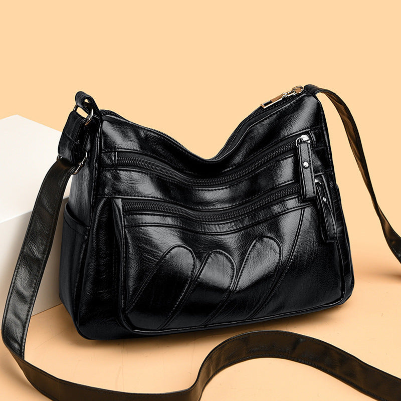Women's Soft Leather Backpack Bag Large Capacity Shoulder Messenger Bag Women's Shoulder Bag