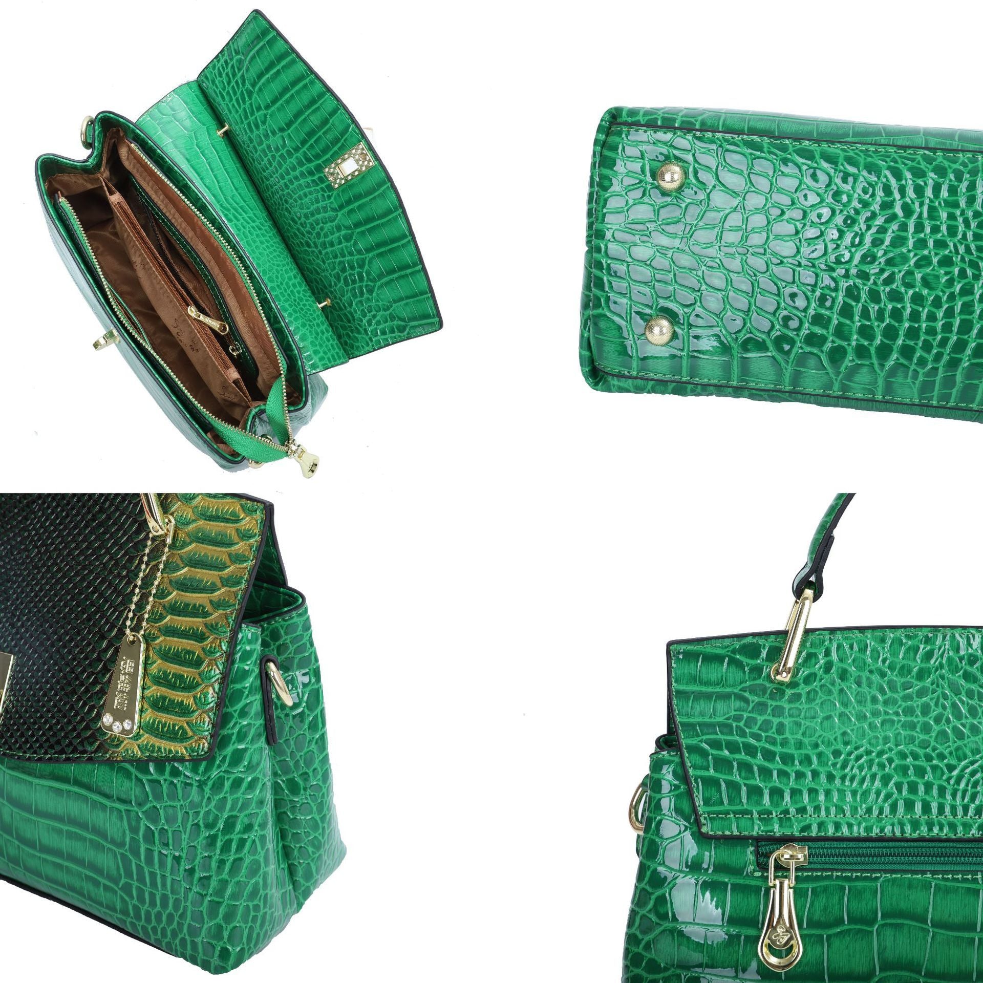 Snake Pattern Women's Bag Handbag Colorful Crocodile Pattern Crossbody Bag