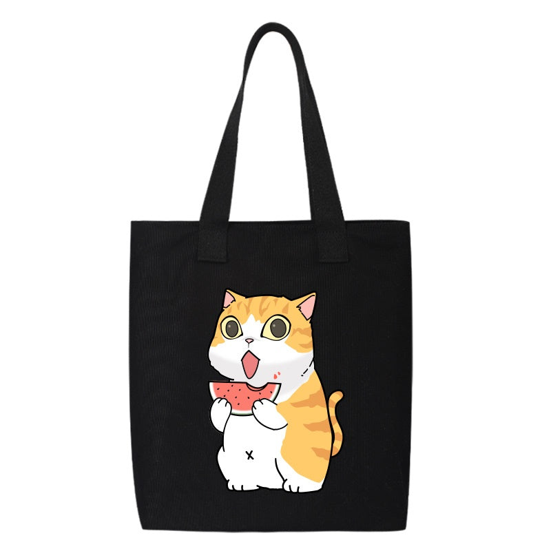 Shiba Inu Male And Female Shoulder Bag Canvas Large Capacity