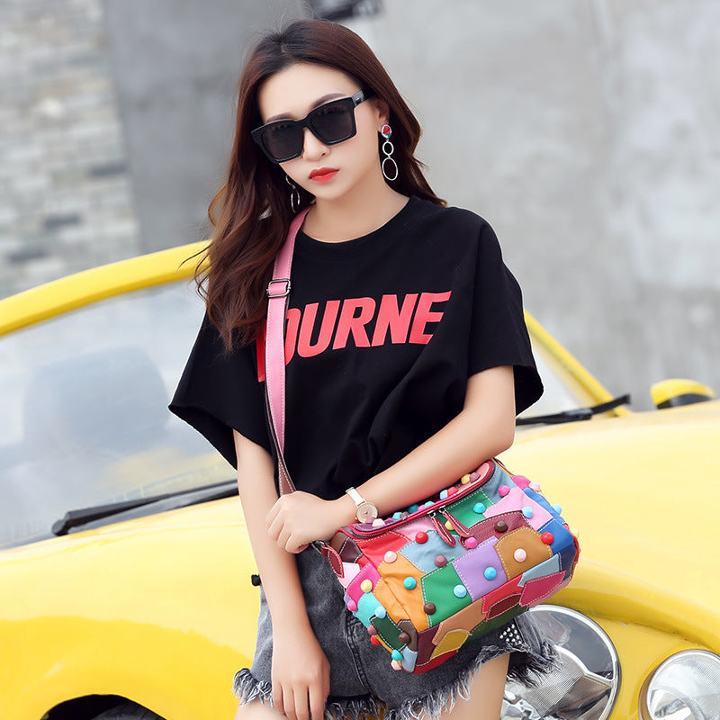 Colorful Large Capacity Versatile Shoulder Crossbody Bag