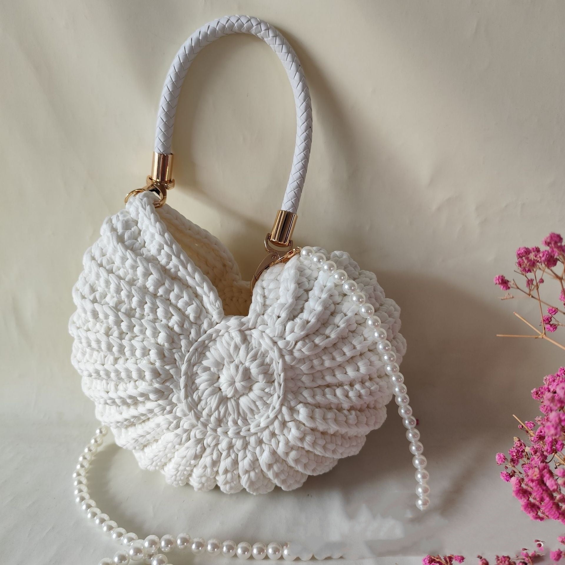 New Handmade Woven Pearl Chain Candy Color Fashion