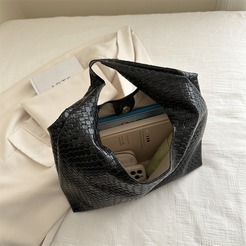 Retro Large Capacity Solid Color Single-shoulder Bag Popular