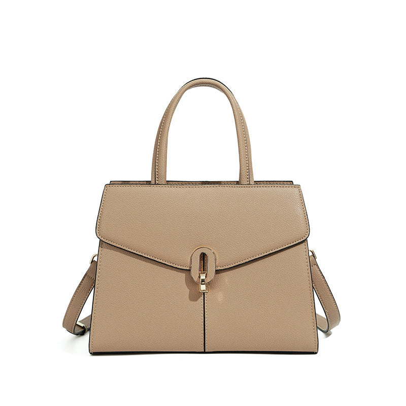 Red Leather Commuting High-grade Handbag
