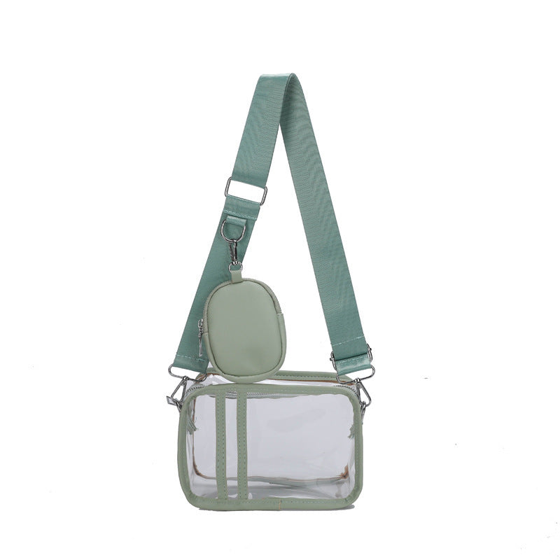 Women's Simple Transparent Shoulder Bag Fashion Messenger Bag