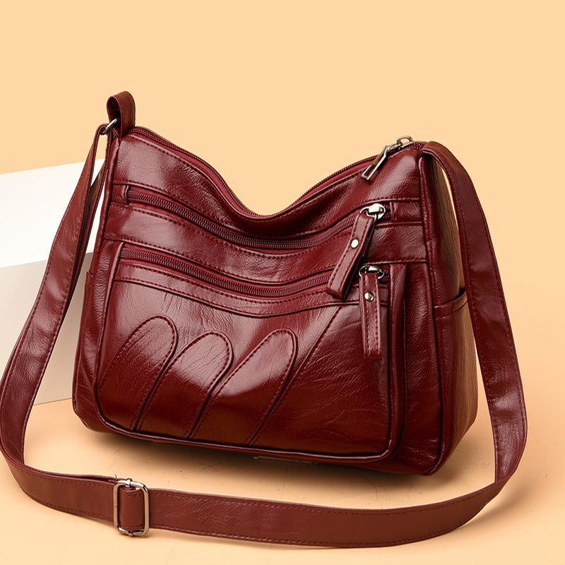 Women's Soft Leather Backpack Bag Large Capacity Shoulder Messenger Bag Women's Shoulder Bag