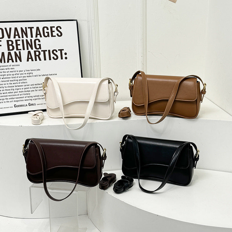 Flip Magnetic Snap Shoulder Messenger Bag Fashion Simple Portable Organ Bag