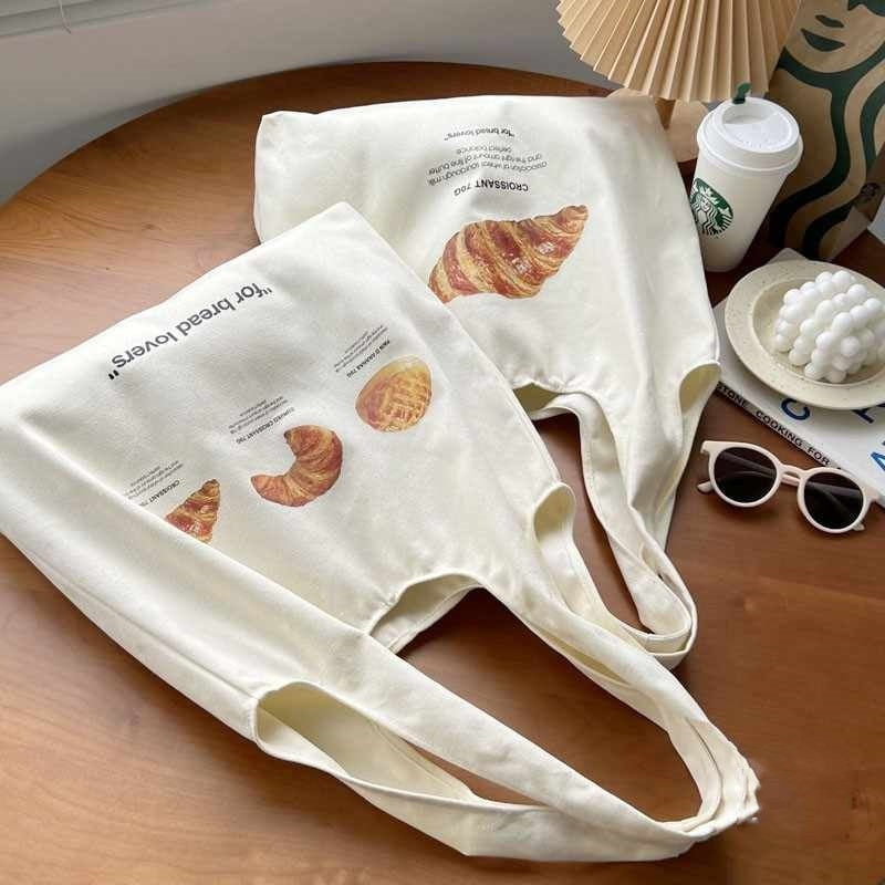 Bread Lovers Can Celebrate Croissant One-shoulder Canvas Bag