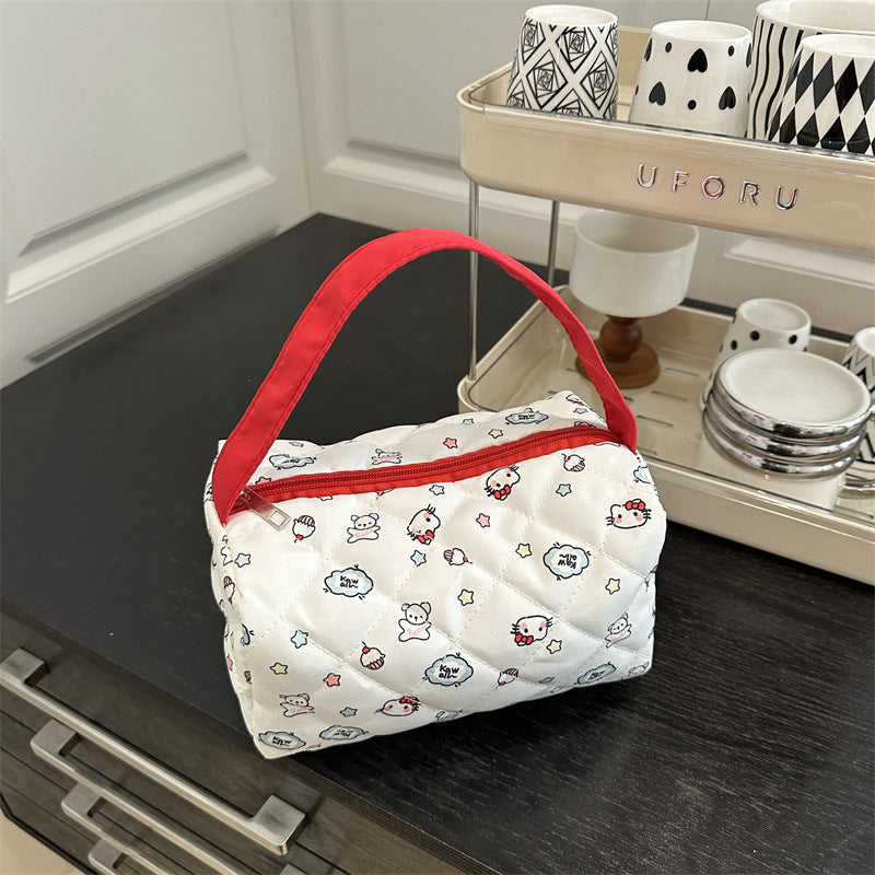 Fresh Floral Canvas Women's Street Underarm Shoulder Bag