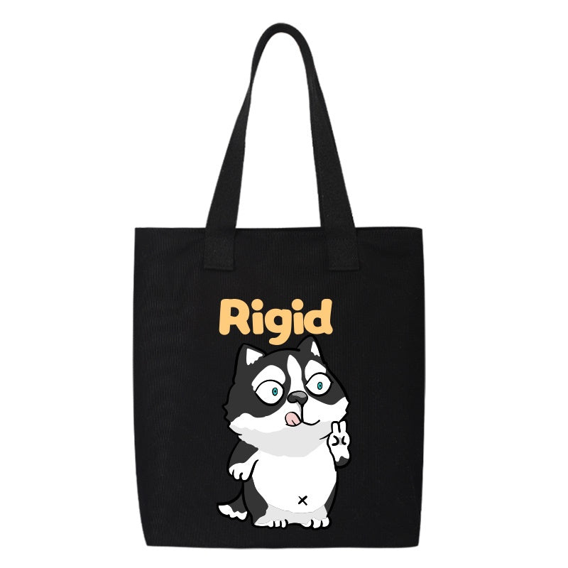 Shiba Inu Male And Female Shoulder Bag Canvas Large Capacity
