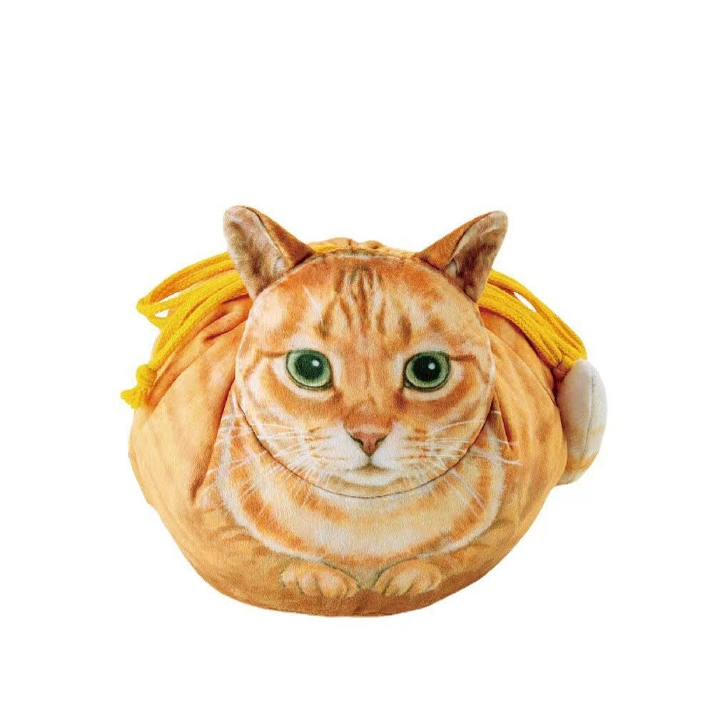 Creative Japanese Cat Printing Drawstring Storage Bag