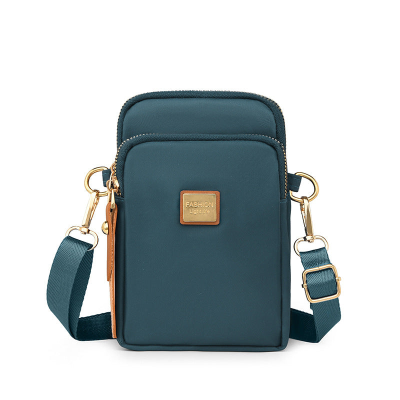 Mobile Phone Bag Vertical Three-layer Shoulder Bag Waterproof Waist Bag
