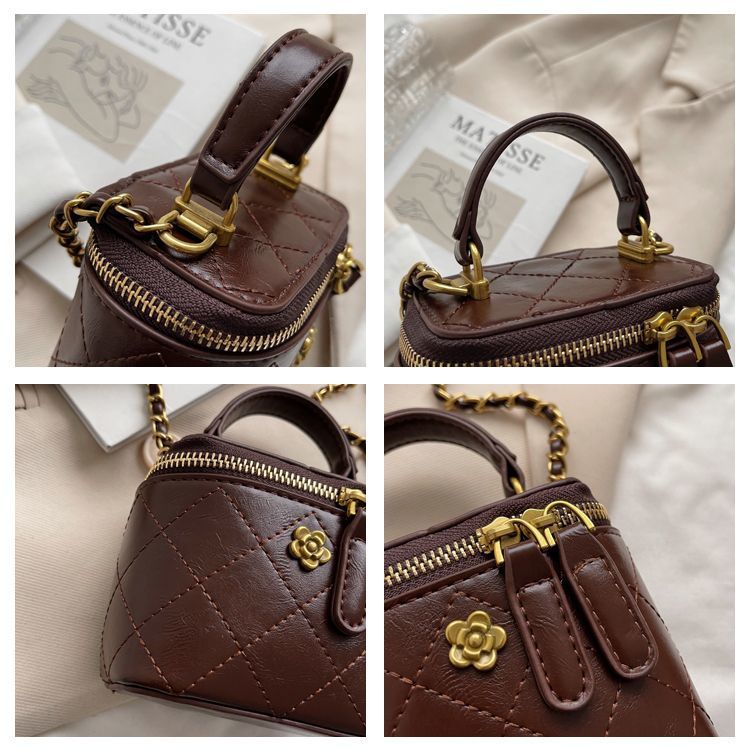 Portable Diamond Chain Mini Satchel