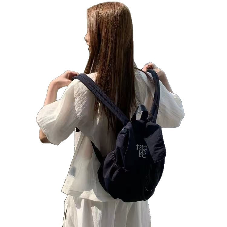 Drawstring Computer Nylon Canvas Bag Large Capacity