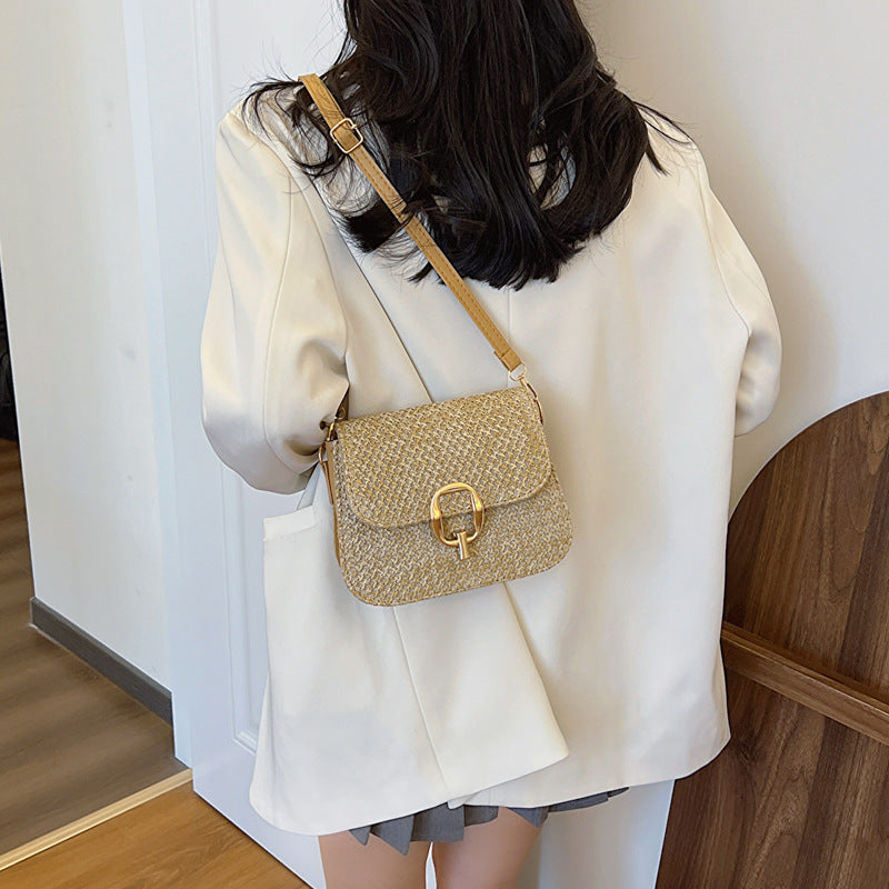 Lock Straw One-shoulder Crossboby Bag