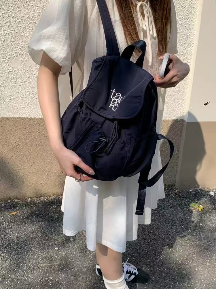 Drawstring Computer Nylon Canvas Bag Large Capacity