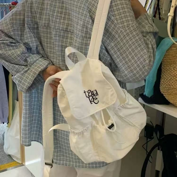 Drawstring Computer Nylon Canvas Bag Large Capacity