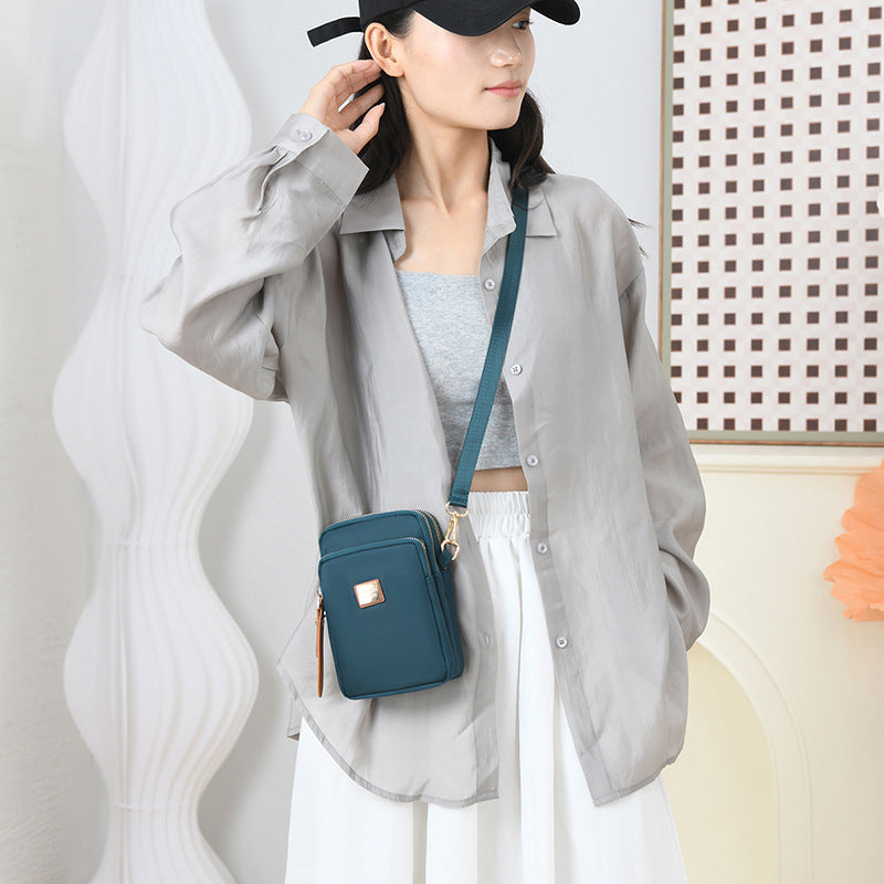 Mobile Phone Bag Vertical Three-layer Shoulder Bag Waterproof Waist Bag