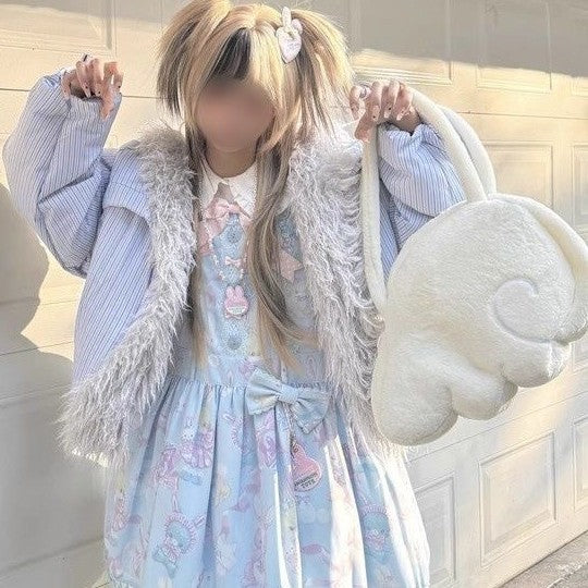 Ladies Fashion New Angel Plush Wings Style Bag