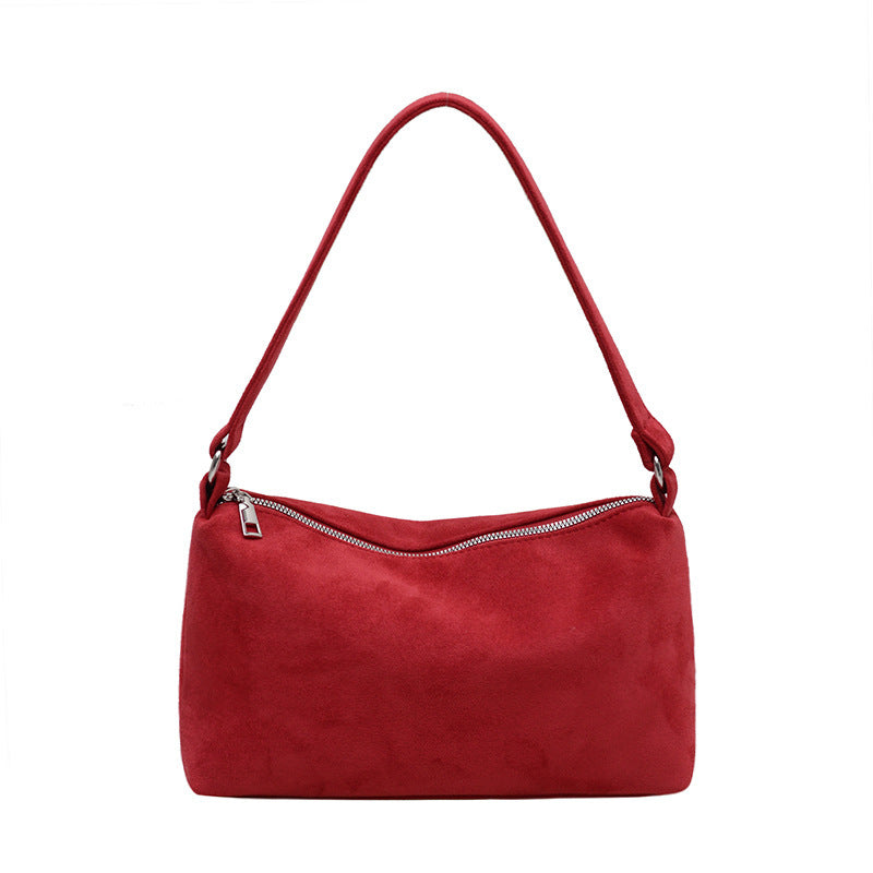 New High-grade Retro Small Square Suede Bag For Women