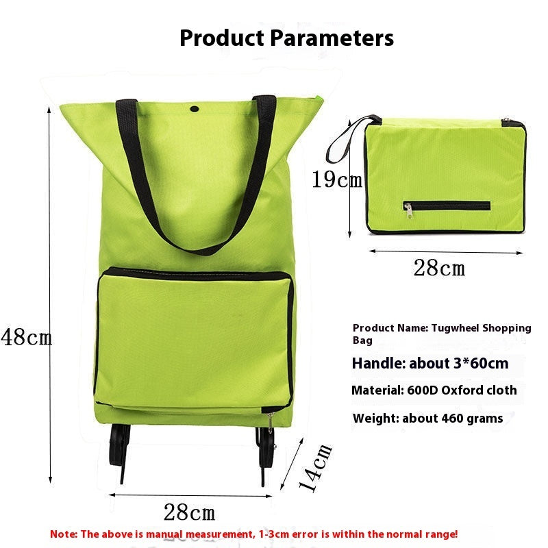 Hand-pulled Shopping Cart Folding Tugboat Bag Handbag
